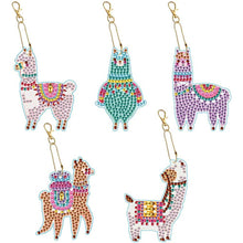 Carica l'immagine nel visualizzatore di Gallery, Portachiavi Diamond Painting 5D Lama 5 Pezzi