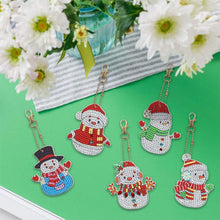 Carica l'immagine nel visualizzatore di Gallery, Portachiavi Diamond Painting 5D con Pupazzi di Neve 5 Pezzi