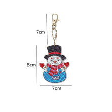 Carica l'immagine nel visualizzatore di Gallery, Portachiavi Diamond Painting 5D con Pupazzi di Neve 5 Pezzi