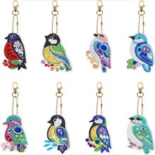 Carica l'immagine nel visualizzatore di Gallery, Portachiavi Diamond Painting 5D Uccelli 8 Pezzi