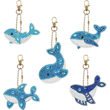 Carica l'immagine nel visualizzatore di Gallery, Portachiavi Diamond Painting 5D con Balene 5 Pezzi