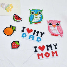 Carica l'immagine nel visualizzatore di Gallery, Set di Adesivi Diamond Painting "Amo Mamma e Papà" per Bambini