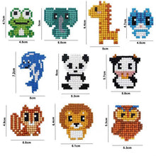 Carica l'immagine nel visualizzatore di Gallery, Set di Adesivi Diamond Painting con Animali per Bambini