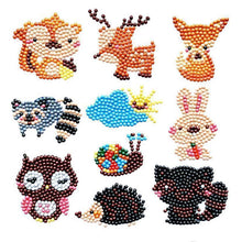 Carica l'immagine nel visualizzatore di Gallery, Set di Adesivi Diamond Painting con Animali della Foresta per Bambini