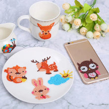 Carica l'immagine nel visualizzatore di Gallery, Set di Adesivi Diamond Painting con Animali della Foresta per Bambini