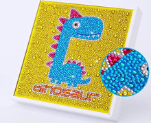 Carica l'immagine nel visualizzatore di Gallery, Kit Diamond Painting 5D per Bambini - Dinosauro con Cornice Fotografica