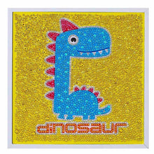 Carica l'immagine nel visualizzatore di Gallery, Diamond Painting 5D Bambini Dinosauro con Cornice Fotografica