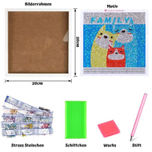 Carica l'immagine nel visualizzatore di Gallery, Kit Diamond Painting 5D per Bambini - Family con Cornice Fotografica