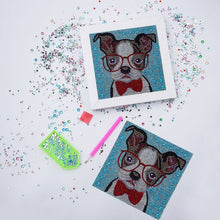 Carica l'immagine nel visualizzatore di Gallery, Kit Diamond Painting 5D per Bambini - Cane con Cornice Fotografica