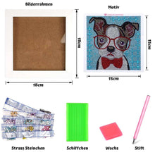 Carica l'immagine nel visualizzatore di Gallery, Kit Diamond Painting 5D per Bambini - Cane con Cornice Fotografica