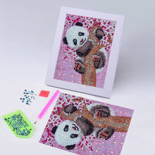 Carica l'immagine nel visualizzatore di Gallery, Kit Diamond Painting 5D per Bambini - Panda Rosa con Cornice Fotografica