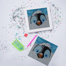 Carica l'immagine nel visualizzatore di Gallery, Kit Diamond Painting 5D per Bambini - Pinguino con Cornice Fotografica