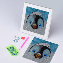 Carica l'immagine nel visualizzatore di Gallery, Kit Diamond Painting 5D per Bambini - Pinguino con Cornice Fotografica