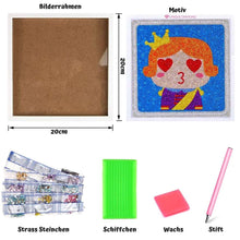 Carica l'immagine nel visualizzatore di Gallery, Kit Diamond Painting 5D per Bambini - Principe con Cornice Fotografica