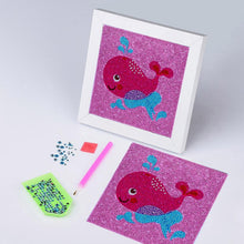 Carica l'immagine nel visualizzatore di Gallery, Kit Diamond Painting 5D per Bambini - Balena con Cornice Fotografica