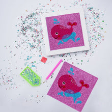 Carica l'immagine nel visualizzatore di Gallery, Kit Diamond Painting 5D per Bambini - Balena con Cornice Fotografica