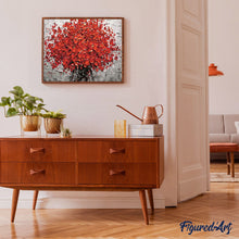 Carica l'immagine nel visualizzatore di Gallery, Dipingere con i numeri - Fiori Rossi Astratti