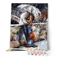 Carica l'immagine nel visualizzatore di Gallery, Dipingere con i numeri - Coppia Sotto La Pioggia Figured'Art