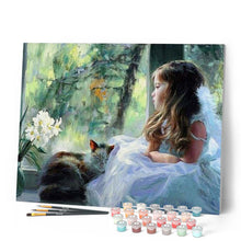 Carica l'immagine nel visualizzatore di Gallery, Dipingere con i numeri - Ragazza Che Guarda Attraverso La Finestra Figured'Art