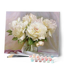 Carica l'immagine nel visualizzatore di Gallery, Dipingere con i numeri - Peonie Bianche Figured'Art