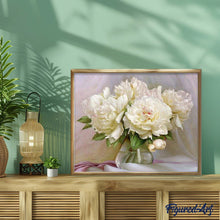 Carica l'immagine nel visualizzatore di Gallery, Dipingere con i numeri - Peonie Bianche