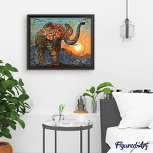 Carica l'immagine nel visualizzatore di Gallery, Dipingere con i numeri - Elefante All'Alba