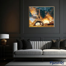 Carica l'immagine nel visualizzatore di Gallery, Dipingere con i numeri - Torre Eiffel Nella Tempesta