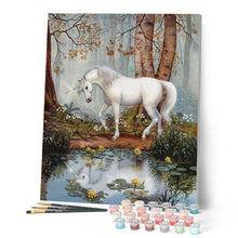 Carica l'immagine nel visualizzatore di Gallery, Dipingere con i numeri - Unicorno Nella Foresta Figured'Art