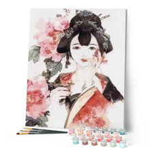 Carica l'immagine nel visualizzatore di Gallery, Dipingere con i numeri - Signora Asiatica Con Rose Figured'Art