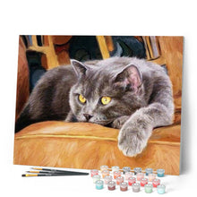 Carica l'immagine nel visualizzatore di Gallery, Dipingere con i numeri - Gatto Sul Divano Figured'Art