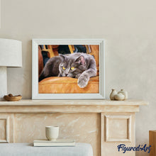 Carica l'immagine nel visualizzatore di Gallery, Dipingere con i numeri - Gatto Sul Divano