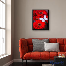 Carica l'immagine nel visualizzatore di Gallery, Dipingere con i numeri - Farfalla E Fiori Rossi