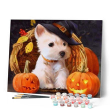 Carica l'immagine nel visualizzatore di Gallery, Dipingere con i numeri - Westie Ad Halloween Figured'Art