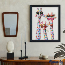 Carica l'immagine nel visualizzatore di Gallery, Dipingere con i numeri - Famiglia di giraffe pop art