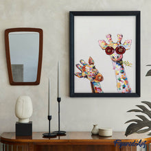 Carica l'immagine nel visualizzatore di Gallery, Dipingere con i numeri - Duo di giraffe pop art