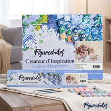 Carica l'immagine nel visualizzatore di Gallery, Dipingere con i numeri - Rose Rosa Su Un Tavolo Bianco