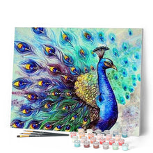 Carica l'immagine nel visualizzatore di Gallery, Dipingere con i numeri - Pavone Colorato Figured'Art