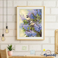 Carica l'immagine nel visualizzatore di Gallery, Dipingere con i numeri - Uccelli Sui Rami Di Lillà