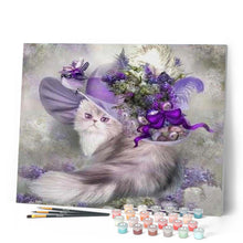 Carica l'immagine nel visualizzatore di Gallery, Dipingere con i numeri - Gattino Viola Figured'Art