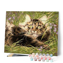 Carica l'immagine nel visualizzatore di Gallery, Dipingere con i numeri - Gatto Nell'Erba Figured'Art