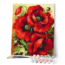 Carica l'immagine nel visualizzatore di Gallery, Dipingere con i numeri - Meravigliosi Fiori Rossi Figured'Art