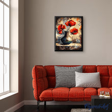 Carica l'immagine nel visualizzatore di Gallery, Dipingere con i numeri - Vaso Antico E Fiori Rossi