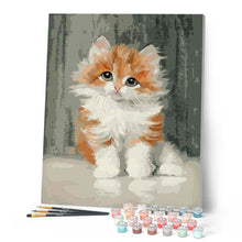Carica l'immagine nel visualizzatore di Gallery, Dipingere con i numeri - Piccolo Gatto Carino Figured'Art