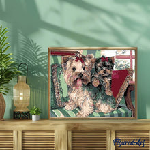 Carica l'immagine nel visualizzatore di Gallery, Dipingere con i numeri - Yorkshire Terrier Sul Divano
