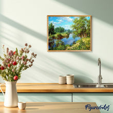 Carica l'immagine nel visualizzatore di Gallery, Dipingere con i numeri - Paesaggio Fluviale