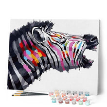 Carica l'immagine nel visualizzatore di Gallery, Dipingere con i numeri - Zebra Con Colori Figured'Art