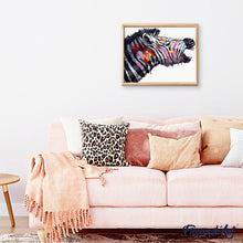 Carica l'immagine nel visualizzatore di Gallery, Dipingere con i numeri - Zebra Con Colori