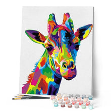 Carica l'immagine nel visualizzatore di Gallery, Dipingere con i numeri - Giraffa Pop Art Figured'Art