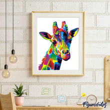 Carica l'immagine nel visualizzatore di Gallery, Dipingere con i numeri - Giraffa Pop Art
