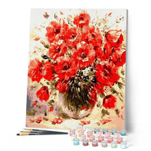 Carica l'immagine nel visualizzatore di Gallery, Dipingere con i numeri - Fiori Rossi Figured'Art